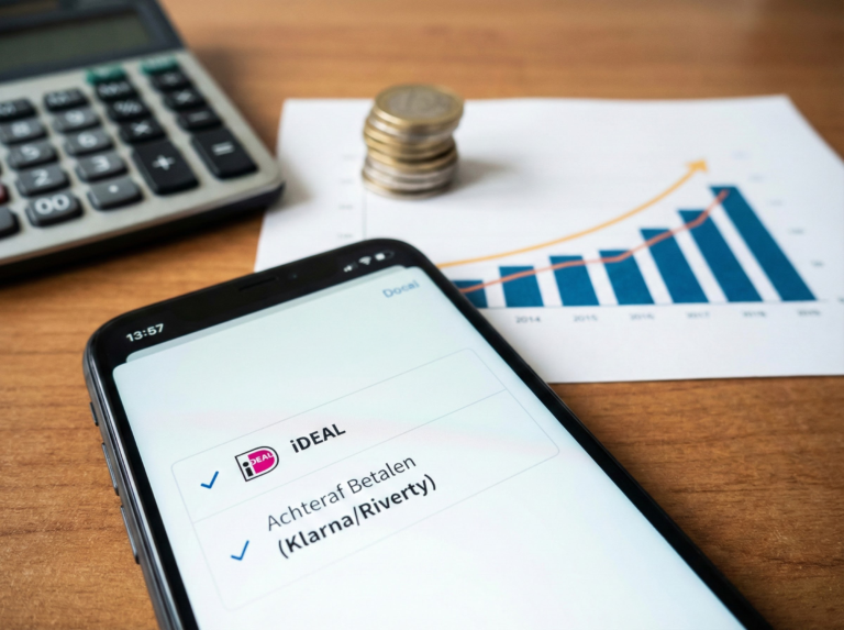 Achteraf betalen met Klarna/Riverty via iDEAL op telefoon. Cashflow beheer, slim betalen.