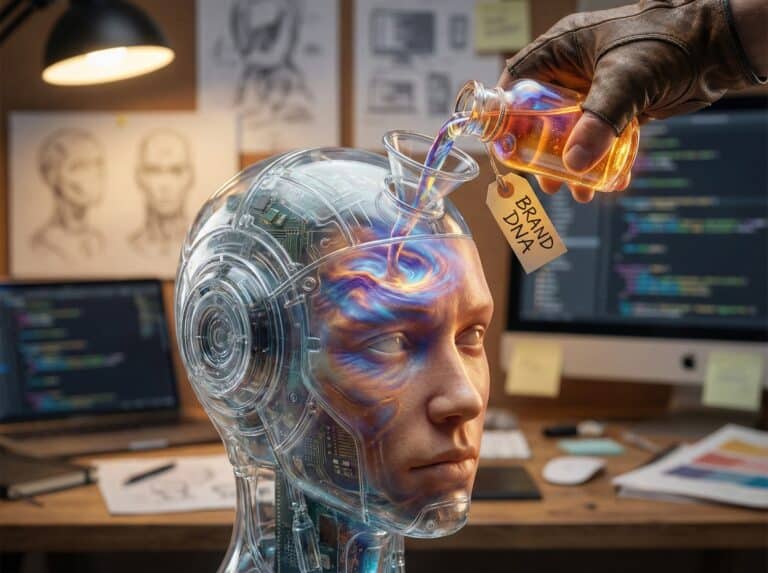 AI productteksten: Brand DNA toevoegen aan een robot, unieke merkstem creëren.