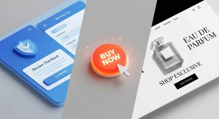 Psychologie kleurgebruik webshop: veilige checkout, koop knop, parfum. Optimaliseer uw webshop kleur!